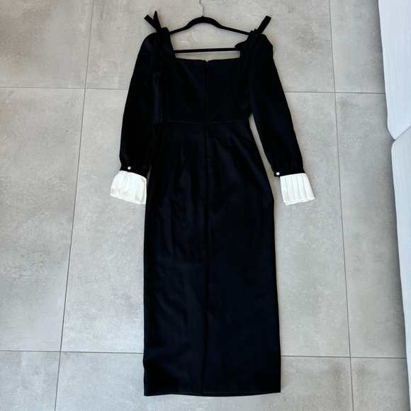 LICHI CONTRAST MIDI DRESS - Picture 7 of 11